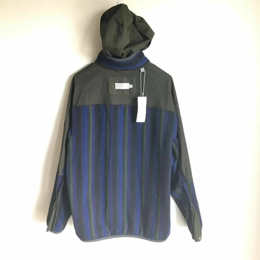 Vince Mixed Media Hoodie Jacket Urban Green NWTS - Picture 12 of 12